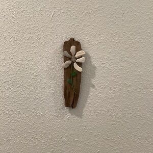 Driftwood Art, Driftwood & Seashell Flower Art, Sea Glass Art